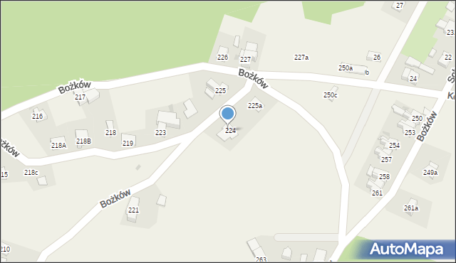 Bożków, Bożków, 224, mapa Bożków