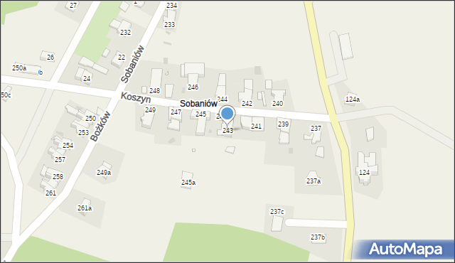 Bożków, Bożków, 243, mapa Bożków