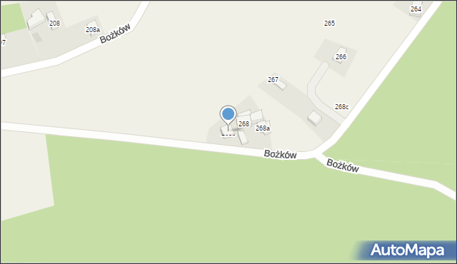 Bożków, Bożków, 268b, mapa Bożków