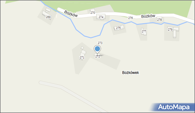 Bożków, Bożków, 272, mapa Bożków