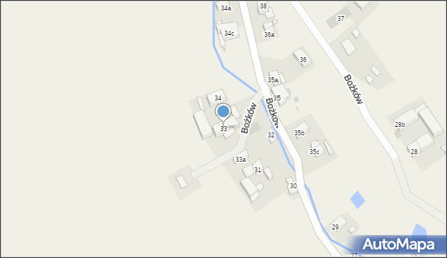 Bożków, Bożków, 33, mapa Bożków