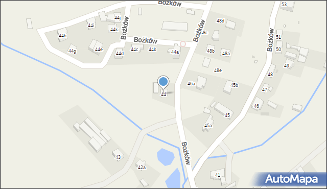 Bożków, Bożków, 44, mapa Bożków