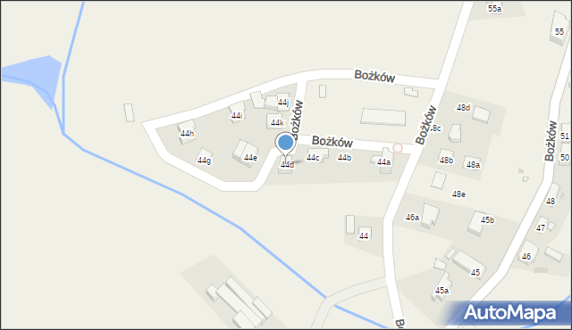 Bożków, Bożków, 44d, mapa Bożków