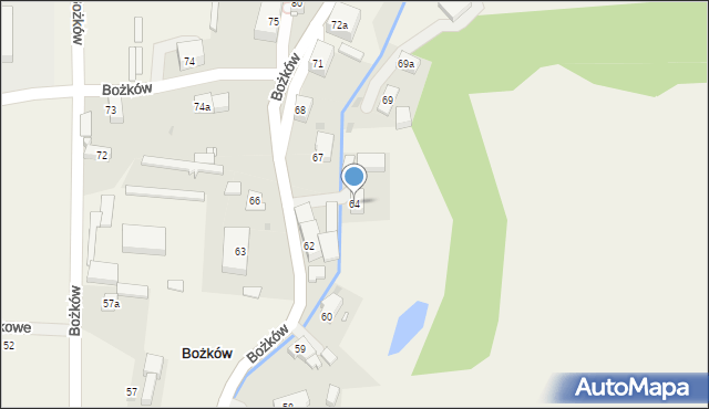 Bożków, Bożków, 64, mapa Bożków