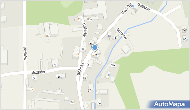 Bożków, Bożków, 72a, mapa Bożków