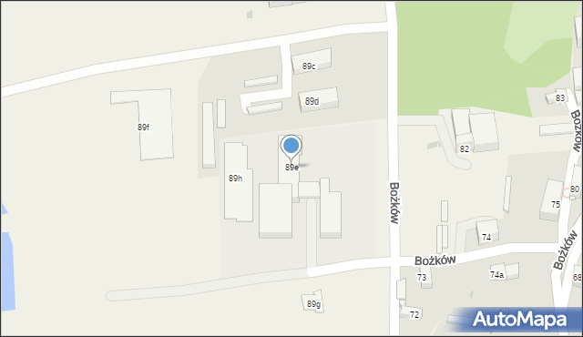 Bożków, Bożków, 89e, mapa Bożków
