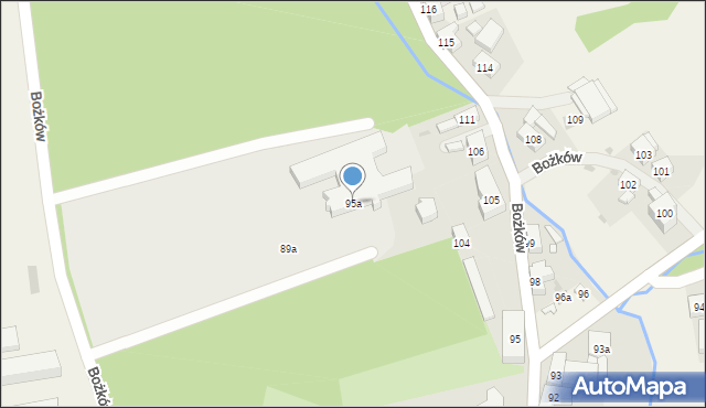 Bożków, Bożków, 95a, mapa Bożków