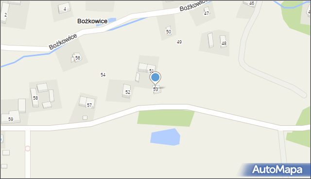 Bożkowice, Bożkowice, 53, mapa Bożkowice