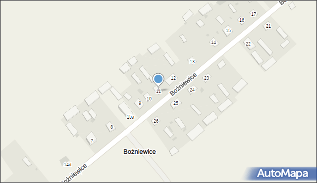 Bożniewice, Bożniewice, 18, mapa Bożniewice