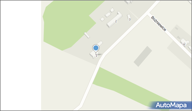 Bożniewice, Bożniewice, 1, mapa Bożniewice