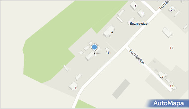 Bożniewice, Bożniewice, 2, mapa Bożniewice