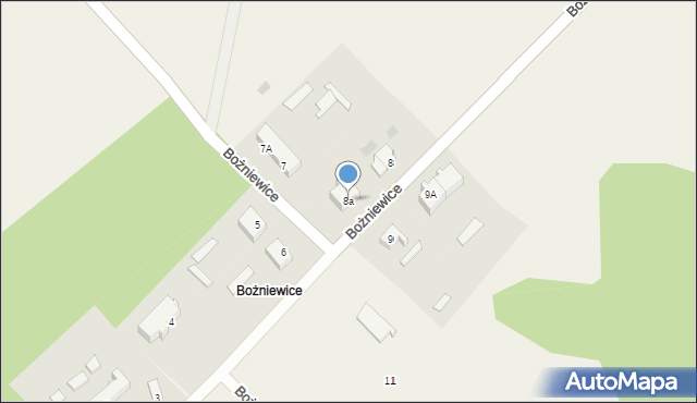 Bożniewice, Bożniewice, 8a, mapa Bożniewice