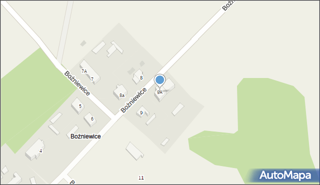 Bożniewice, Bożniewice, 9A, mapa Bożniewice