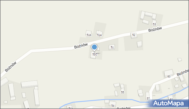 Bożnów, Bożnów, 51C, mapa Bożnów