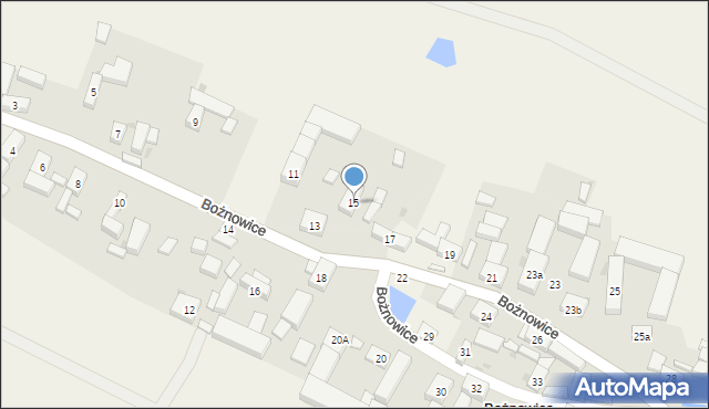 Bożnowice, Bożnowice, 15, mapa Bożnowice
