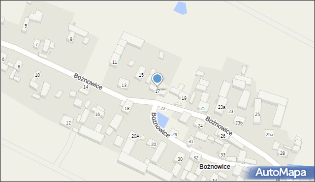 Bożnowice, Bożnowice, 17, mapa Bożnowice