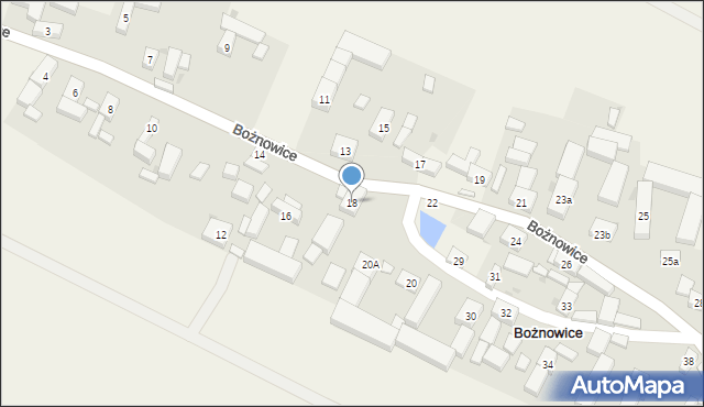 Bożnowice, Bożnowice, 18, mapa Bożnowice