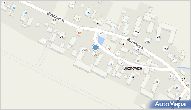 Bożnowice, Bożnowice, 20, mapa Bożnowice