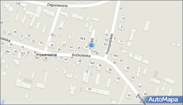 Brańsk, Boćkowska, 49/1, mapa Brańsk