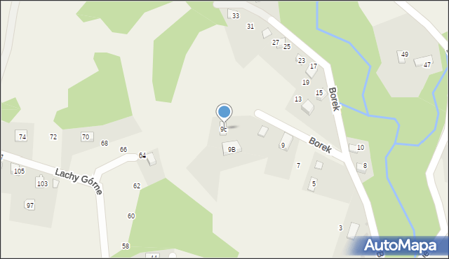 Brenna, Borek, 9c, mapa Brenna