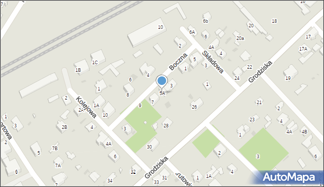 Brwinów, Boczna, 5A, mapa Brwinów