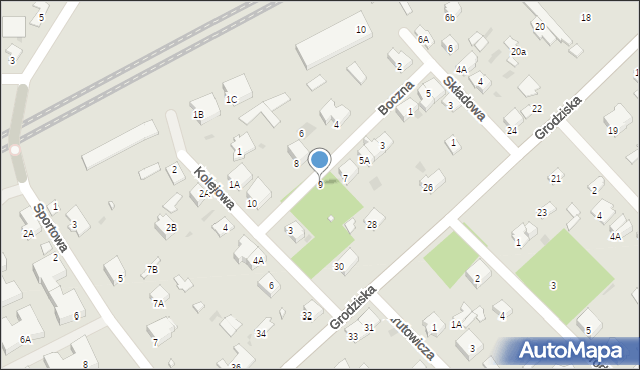 Brwinów, Boczna, 9, mapa Brwinów