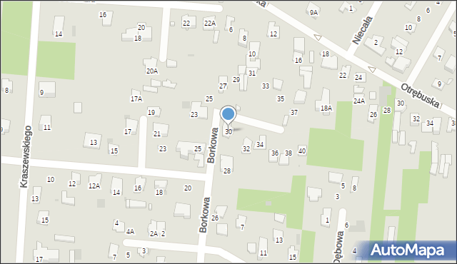 Brwinów, Borkowa, 30, mapa Brwinów