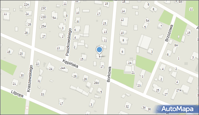 Brwinów, Borkowa, 7, mapa Brwinów