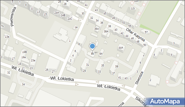 Brzeg, Bohaterów Monte Cassino, 8b, mapa Brzeg