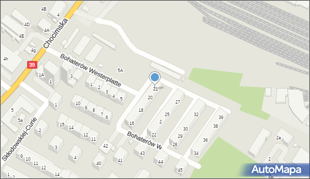 Brzeg, Bohaterów Westerplatte, 21, mapa Brzeg
