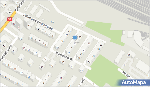 Brzeg, Bohaterów Westerplatte, 25, mapa Brzeg
