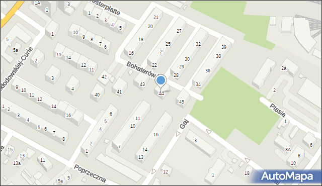 Brzeg, Bohaterów Westerplatte, 44, mapa Brzeg