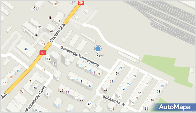 Brzeg, Bohaterów Westerplatte, 5A, mapa Brzeg
