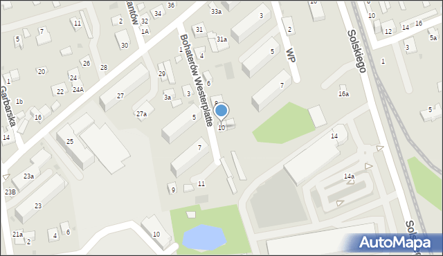 Brzesko, Bohaterów Westerplatte, 10, mapa Brzesko