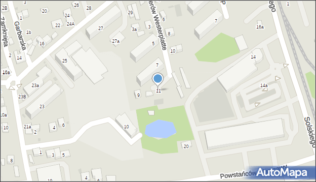 Brzesko, Bohaterów Westerplatte, 11, mapa Brzesko