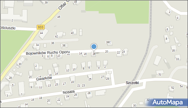 Brzeszcze, Bojowników Ruchu Oporu, 18, mapa Brzeszcze