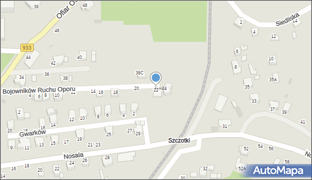 Brzeszcze, Bojowników Ruchu Oporu, 22, mapa Brzeszcze