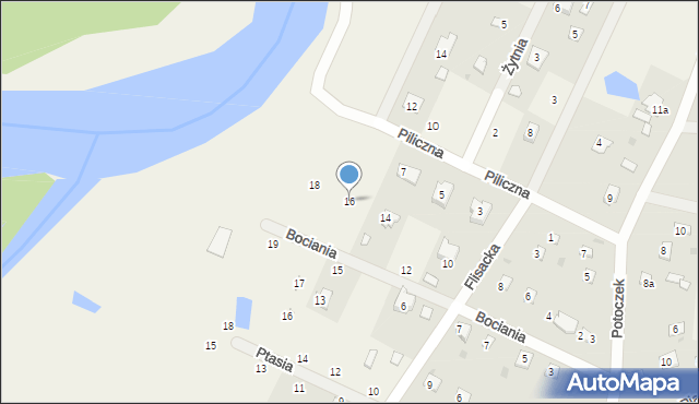 Brzeźce, Bociania, 16, mapa Brzeźce