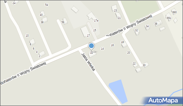 Brzozów, Bohaterów II Wojny Światowej, 12, mapa Brzozów