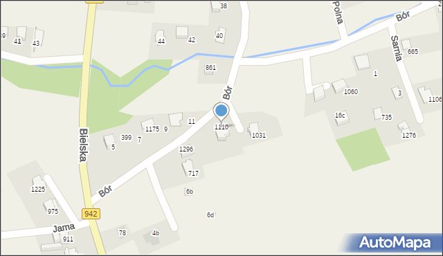 Buczkowice, Bór, 1110, mapa Buczkowice