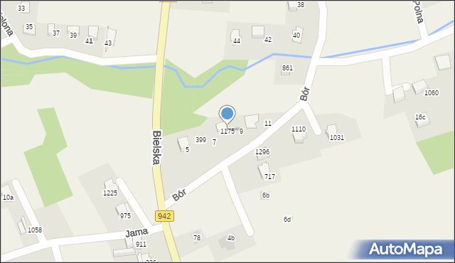 Buczkowice, Bór, 1175, mapa Buczkowice