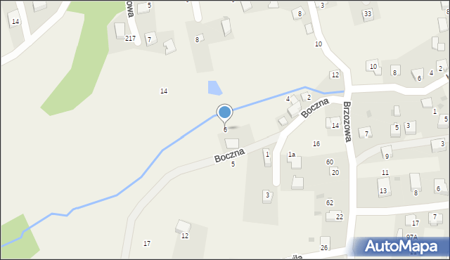 Buków, Boczna, 6, mapa Buków