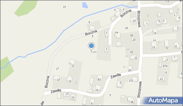 Buków, Boczna, 7, mapa Buków