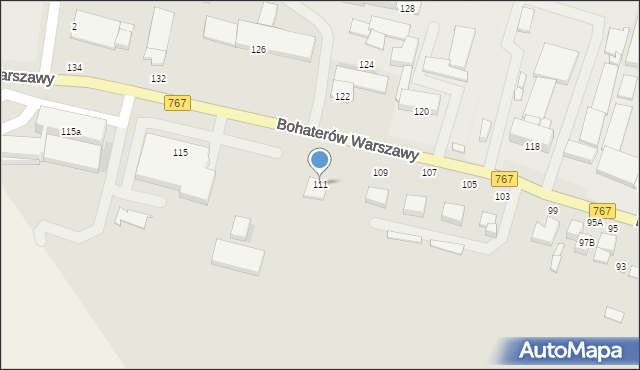 Busko-Zdrój, Bohaterów Warszawy, 111, mapa Busko-Zdrój