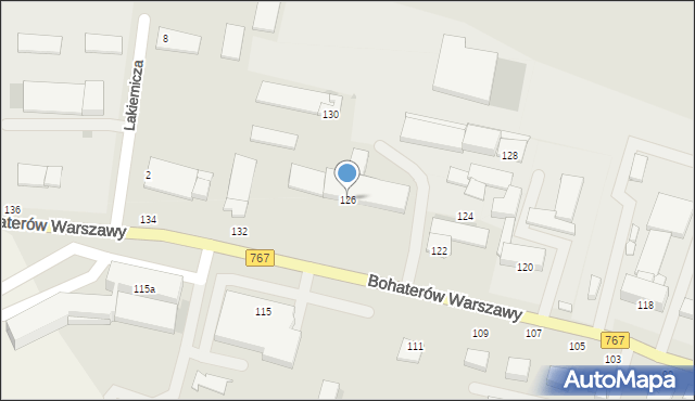 Busko-Zdrój, Bohaterów Warszawy, 126, mapa Busko-Zdrój