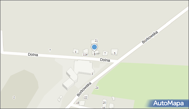 Byczyna, Borkowska, 9, mapa Byczyna