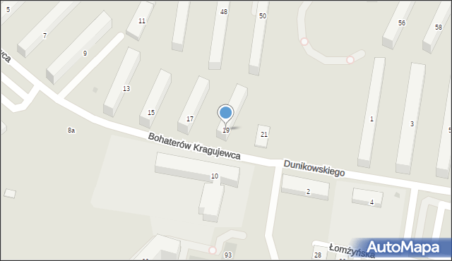 Bydgoszcz, Bohaterów Kragujewca, 19, mapa Bydgoszczy