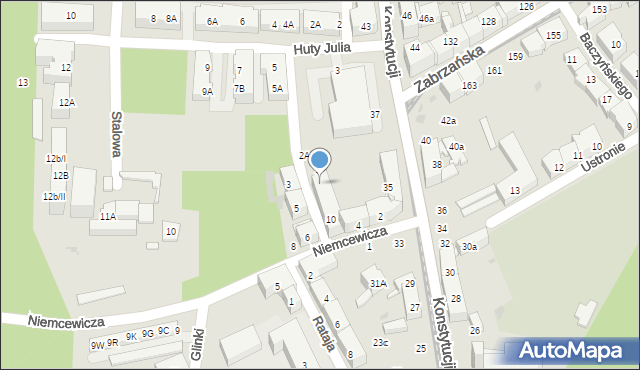 Bytom, Bolesława Krzywoustego, 8, mapa Bytomia