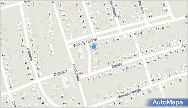 Bytom, Bogusławskiego Wojciecha, 1, mapa Bytomia