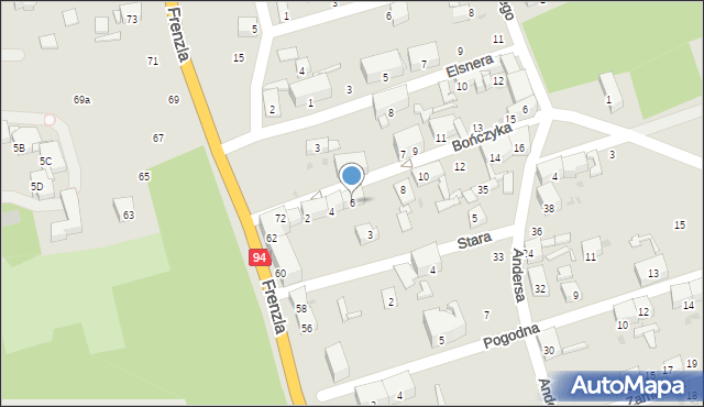 Bytom, Bończyka Norberta, ks., 6, mapa Bytomia